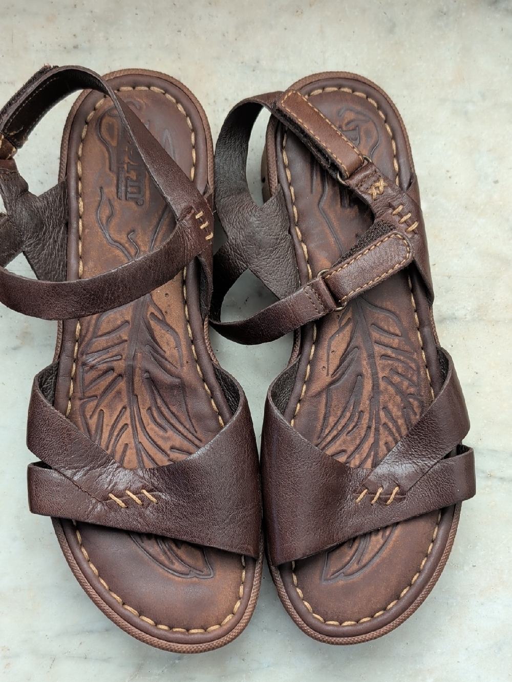 Born Brown Leather Sandals